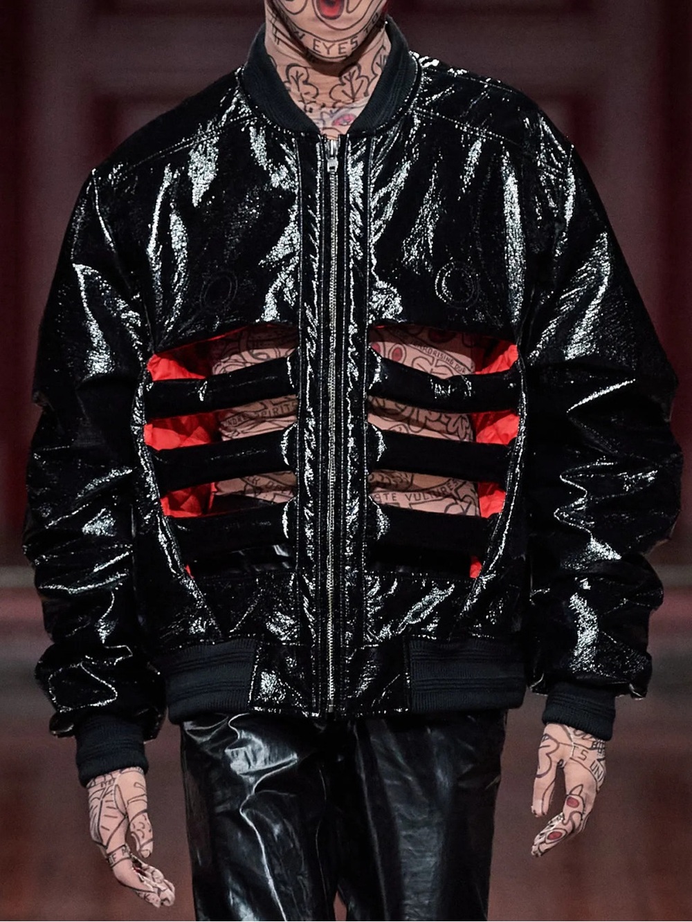 Walter Van Beirendonck | NWT! RARE Fall 2023 Skeleton Ribcage Bomber Jacket